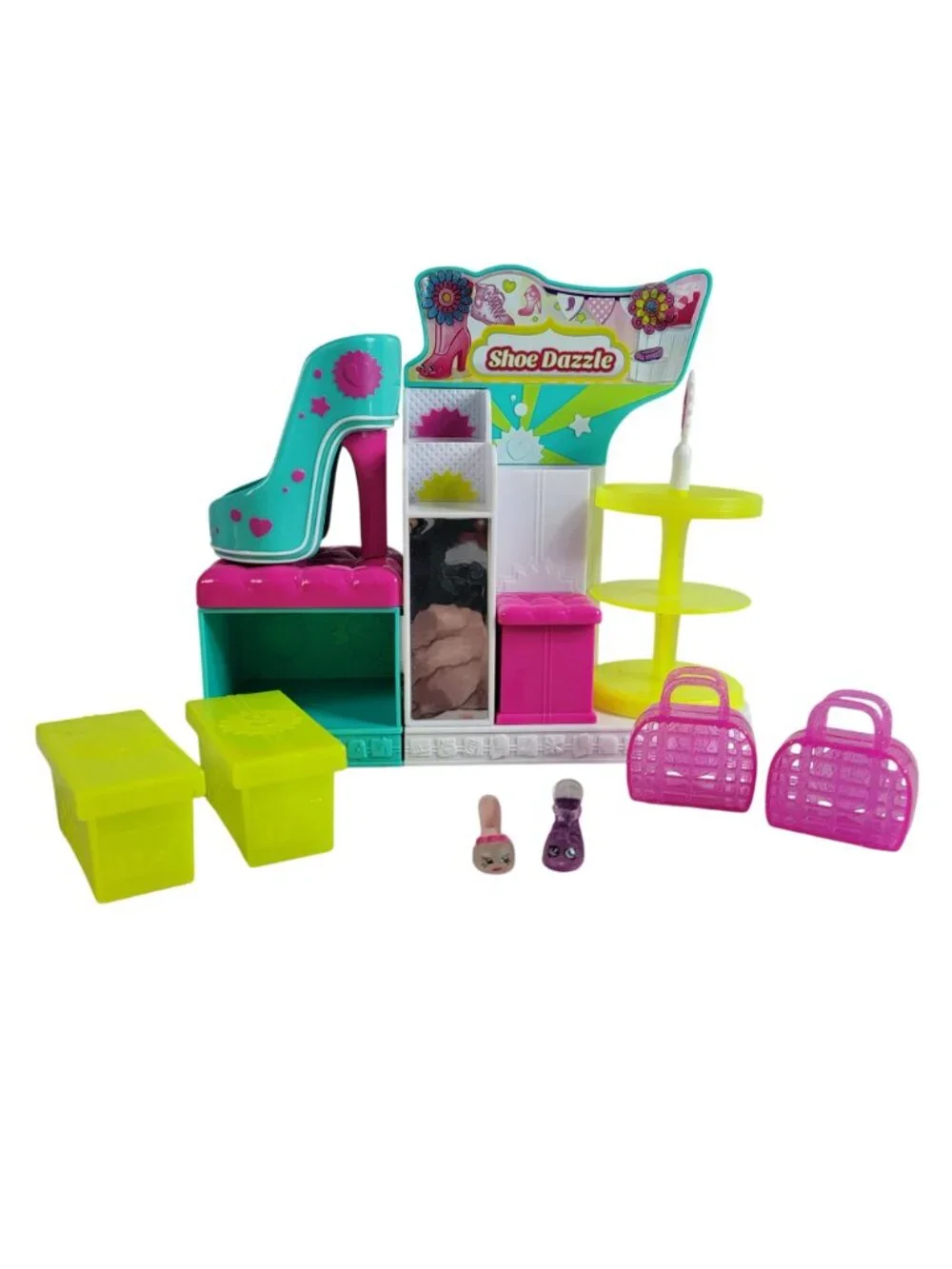 Shopkins Fashion Spree Shoe Dazzle Playset S3 Kelly Jelly Heely Complete 2015